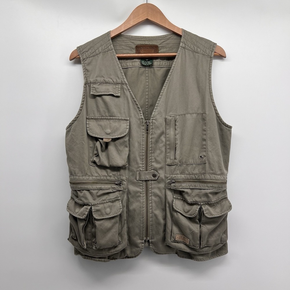 Ralph Lauren Womens Vest Size Small Green Safari Fishing Cargo Pockets Zip Up - Picture 1 of 8